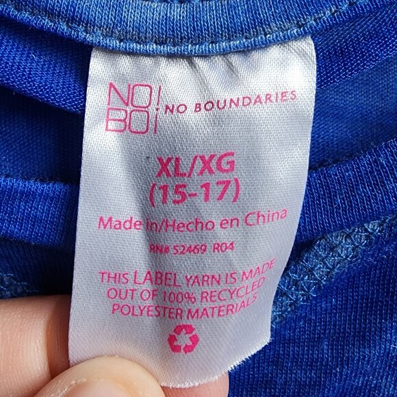 No Boundaries Blue Blessed Tank Top Size XL - Picture 9 of 14